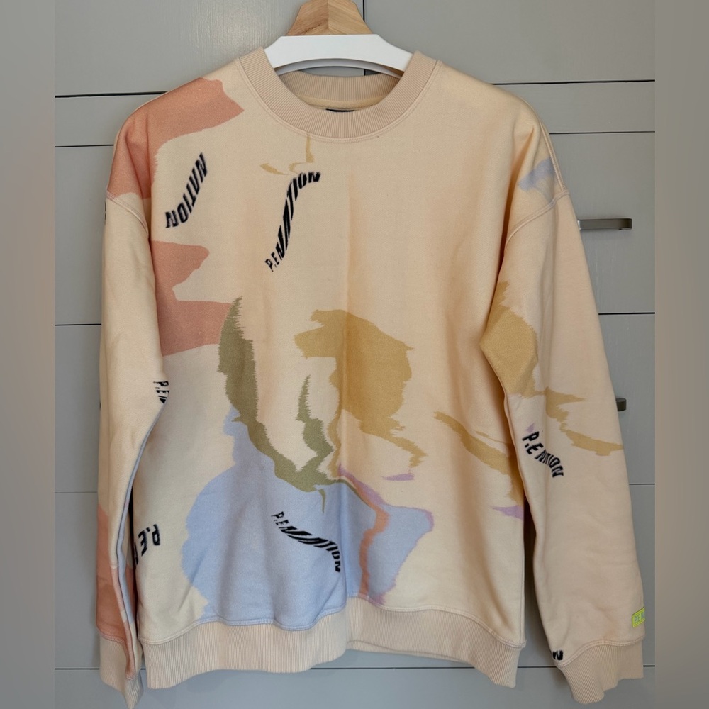 P.E Nation Pastel Graphic Crewneck Sweater, Size S